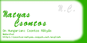 matyas csontos business card